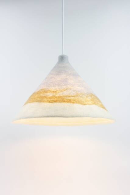 Pendant Ceiling Lighting/ Swag Lamp/Felted Wool/ Home Eco Decor/ Personalized Colors Lucielalune??Plw17 - image 1