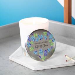 Engagement Candle Gift - Personalised Got Engaged Party She Said Yes Happy Present - thumbnail 2