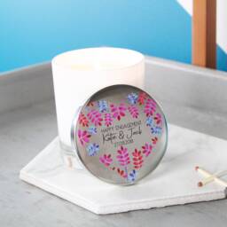 Engagement Candle Gift - Personalised Got Engaged Party She Said Yes Happy Present