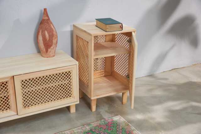 Night Stand, Bedside Tables, Japandi Furniture - Latten - image 1