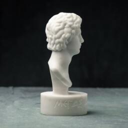 Marble Bust Of Alexander The Great Statue Carved Greek Marble Artist Sculpture - thumbnail 2