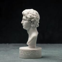Marble Bust Of Alexander The Great Statue Carved Greek Marble Artist Sculpture - thumbnail 4