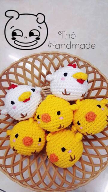 Crochet Baby Chicken Keychain, Amigurumi Toy For Sale, Keyring, Gift Kid - image 1