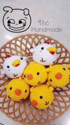 Crochet Baby Chicken Keychain, Amigurumi Toy For Sale, Keyring, Gift Kid
