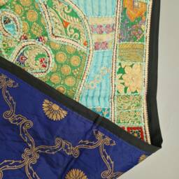 Large Patchwork Elephant Wall Hanging 100x150cm - thumbnail 4