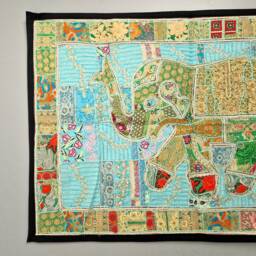 Large Patchwork Elephant Wall Hanging 100x150cm - thumbnail 3