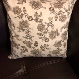 Brown & Black Floral Pillow Cover - thumbnail 3