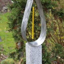 Sun Catcher Steel Candle Granite Stone Column 77 cm Fluorescent Acrylic Glass Sculpture En M??tal Metal Art Stol Escultura - thumbnail 4
