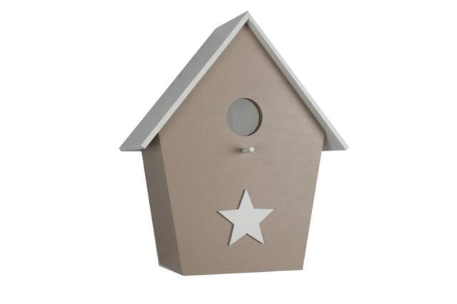 Handmade Birdhouse Lamp - Personalized Nursery Custom Name Night Light Baby Shower Gift Wooden Wall - image 1