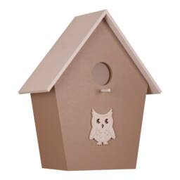 Handmade Wooden Birdhouse Wall Lamp - Personalized Kids Room Nursery Gift - thumbnail 4