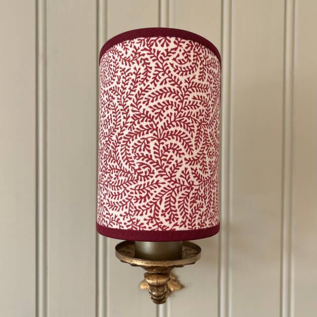 Soane Coral Pink - Handmade, Candle Clip Half Shield Lampshade For Wall Lights - image 1
