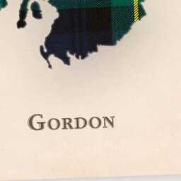 Clan Gordon Scottish Tartan Map - Of Scotland Family Wall Decor, Ready To Hang - thumbnail 4