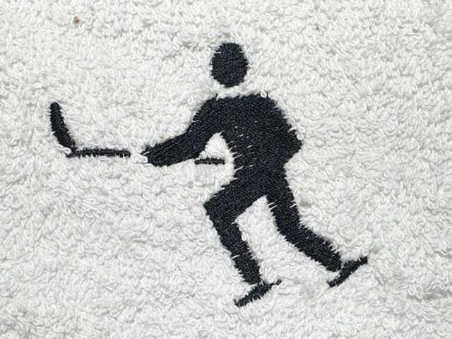 Personalized Ice Hockey Towel Embroidered Name & Logo, Cotton - image 1