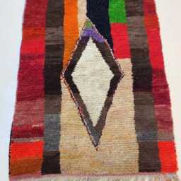 Handmade Beni Ourain Rug Traditional Berber Moroccan Wool Rug - thumbnail 3