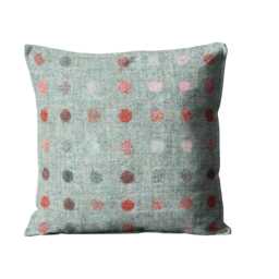 Abraham Moon Multispot, Aqua Flamingo 100% Pure Wool Double - Sided Cushion Cover, Throw Pillow Homeware Decor