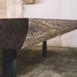 Handmade Oak Industrial Dining Table Custom Size Available - thumbnail 4