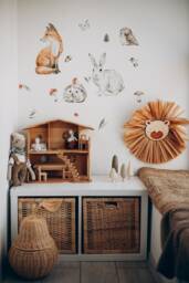Lion Face Wall Hanging, Safari Nursery Decor, Baby Room Woodland Nursery, Lion Art, Playroom Decor - thumbnail 1