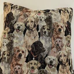 Handmade, Made To Order, Most Of Sizes Available, Cushion Cover Tapestry Dog Pattern - thumbnail 2