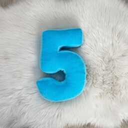 Velour Number Pillow Personalized Kid Room Decor - thumbnail 1