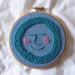Punch Needle Wall Hanging - Blue Moon - thumbnail 2