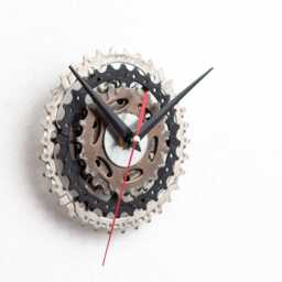 Modern Wall Clock, Industrial Steampunk Bicycle Bike Unique Gift - thumbnail 4
