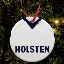 Spurs 1994 Retro Home Shirt Kit Christmas Tree Decoration Bauble Flat Ceramic Great Gift