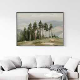Cedar Forest Poster, Misty Valley Print, Nature Wall Art, Paper - thumbnail 3