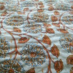 Kantha Bedspread, Blanket Coverlet, Kantha Throw, Indian Handmade Cotton Bedding Bedcover, Quilt, Summer Bedcover - thumbnail 3