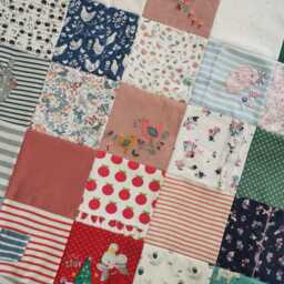 King Size Memory Quilt Made From Baby Clothes, Professionally Keepsake Blanket, Handmade Family Heirloom - thumbnail 2