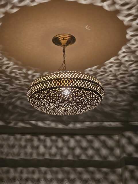 Moroccan Brass Pendant Light - image 1