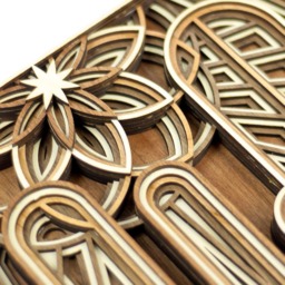 "Layered 3D Wood Art - ""The Cathedral" - thumbnail 2