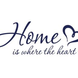 Home Is Where The Heart Vinyl Wall Decal - Family Room Decor - thumbnail 2
