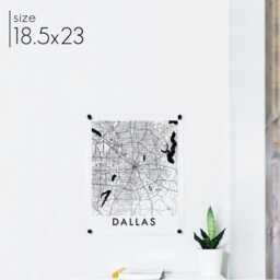 City Street Map Of Dallas Printed On Acrylic, Texas Minimalist For Your Wall - thumbnail 3