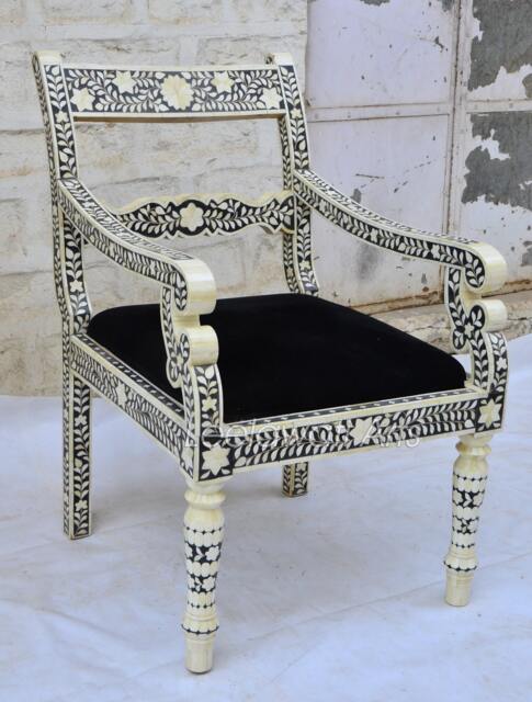 Inlay Dining Chair Handmade Floral Resin Accent - image 1