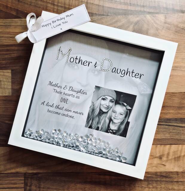 Personalised Mother & Daughter Photo Frame. Box Frame Mother. Mum Gift