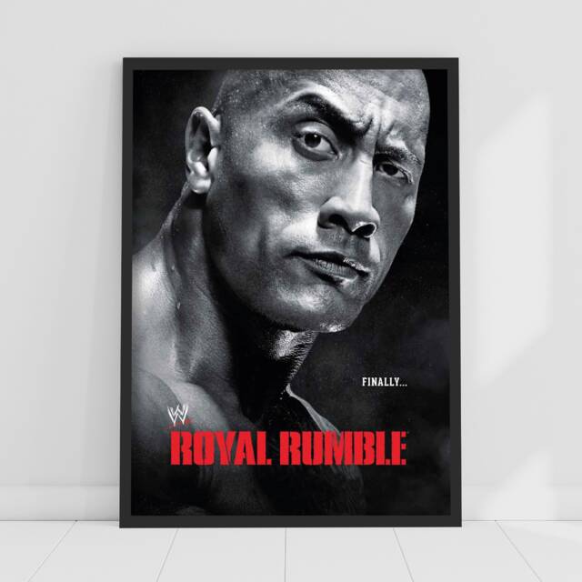 Wwe Print - The Rock Royal Rumble Poster Wrestling Wall Art - image 1