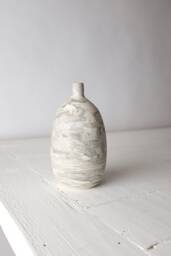 Marbled Stoneware Pottery Vase, Minimalist Home Decor - thumbnail 1