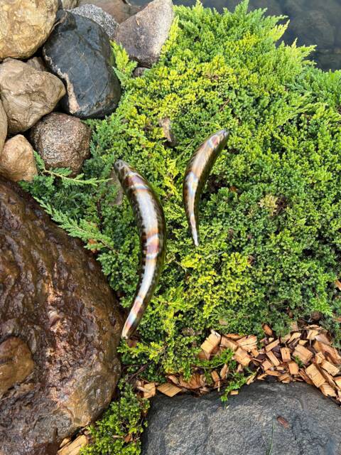 Koi Sculpture Stainless Steel Garden Fish Handmade Welded Metal Patina Outdoor Zen Garden Art Decor Lawn - image 1