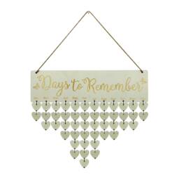 Wooden Hanging Calendar Board Birthday Reminder For Family Friends Wall Decor - thumbnail 3