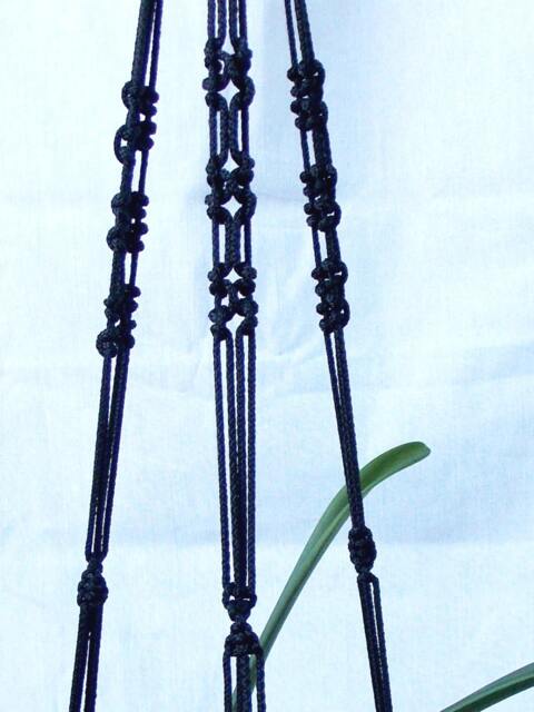 Black Macrame Plant Holder 32 Inches 3mm - Hanger Hanging Planter Wall Hanging Plant Indoor Outdoor - image 1