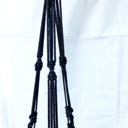 Black Macrame Plant Holder 32 Inches 3mm - Hanger Hanging Planter Wall Hanging Plant Indoor Outdoor - thumbnail 3