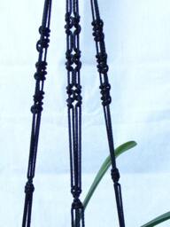 Black Macrame Plant Holder 32 Inches 3mm - Hanger Hanging Planter Wall Hanging Plant Indoor Outdoor - thumbnail 1
