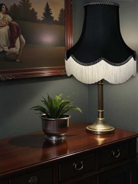 Traditional Black Fabric Lampshade Handmade For Table & Floor Standard Lamps Shades, Wall Lights, Ceiling Light Pendants - image 1