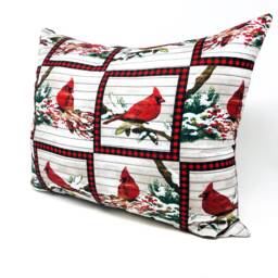 Cardinals & Plaid Throw Pillow - thumbnail 2