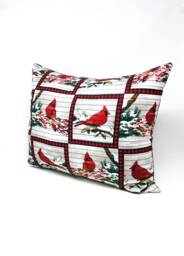 Cardinals & Plaid Throw Pillow - thumbnail 1