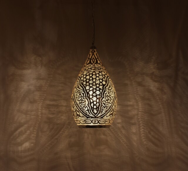 Handmade Oriental Brass Lamp, Moroccan Pendant Light, Hanging Gold Lampshade, Home Decor Lighting & Ceiling Light - image 1