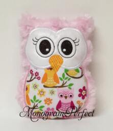 "Light Pink Plush Mini Owl Rattle Stuffed Animal -Not Personalizedlast One - 5.5"" X 4"