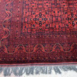 Custom Size Rugs, Discounted Price, Large Afghan Turkmen 100% Wool Kunduz Traditional Handmade Bokhara Pattern, Turkoman Oriental Rug, Rugs - thumbnail 3