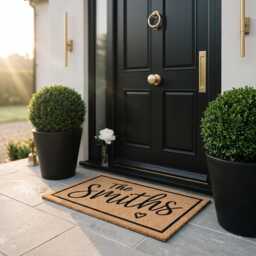 Custom Doormat - Personalized Door Mat Doormats With Name Rug Monogram Housewarming Gift Closing - thumbnail 1