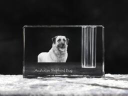 Anatolian Shepherd , Crystal Pen Holder With Dog, Souvenir, Decoration, Limited Edition, Collection - thumbnail 1